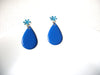 Retro Blue Flower Earrings 100820