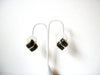 Vintage Gold Black Lucite Earrings100820