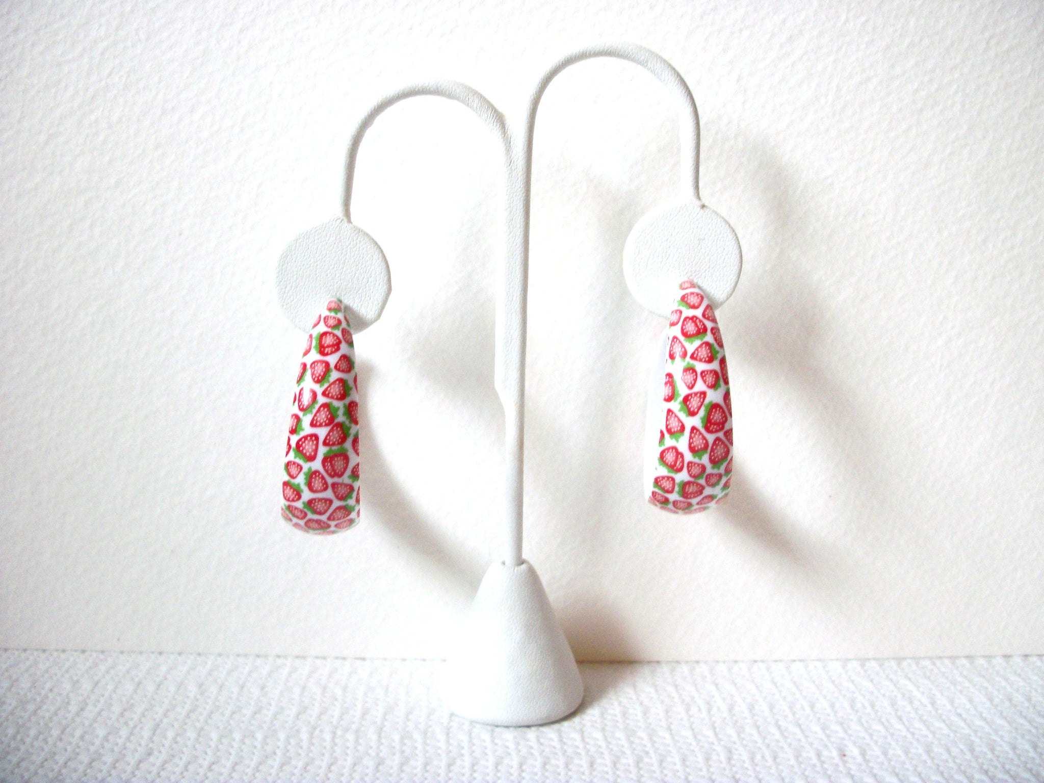 Retro Strawberry Hoop Earrings 100820