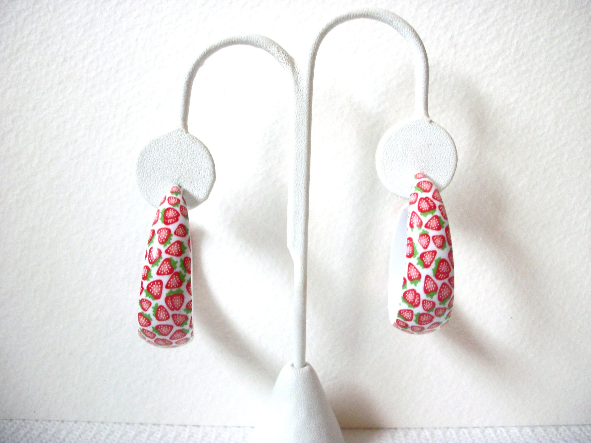 Retro Strawberry Hoop Earrings 100820