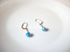 Retro Blue Lucite Earrings 100820