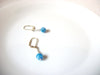 Retro Blue Lucite Earrings 100820