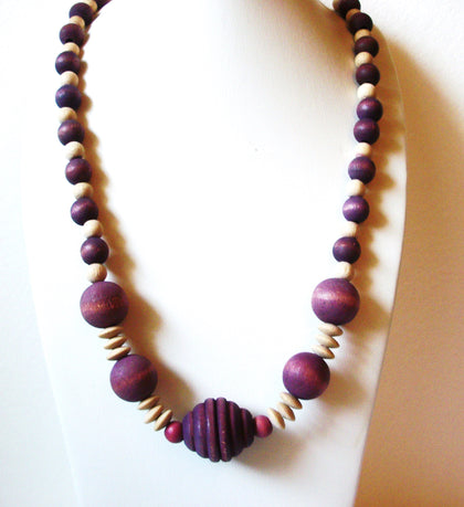 Vintage Organic Wood Necklace 100820
