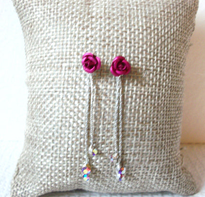 Vintage Rose AB Crystal Earrings 100820