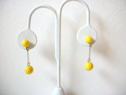 Retro Yellow Dangle Earrings 100820
