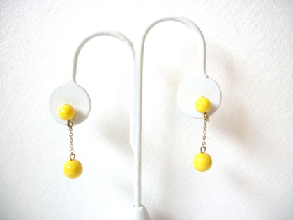Retro Yellow Dangle Earrings 100820