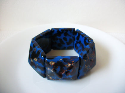 Retro Midnight Lucite Bangle Bracelet 100820