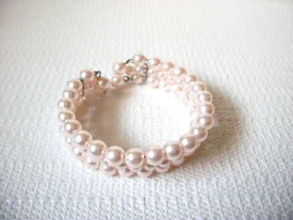 Retro Pale Pink Faux Pearl Bracelet 100820