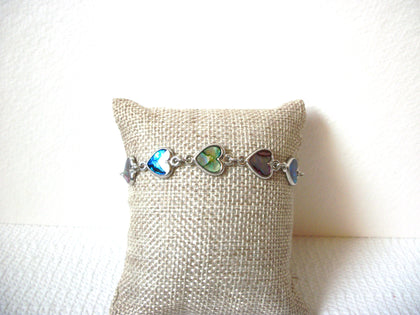 Vintage Paua Abalone Heart Bracelet 100820