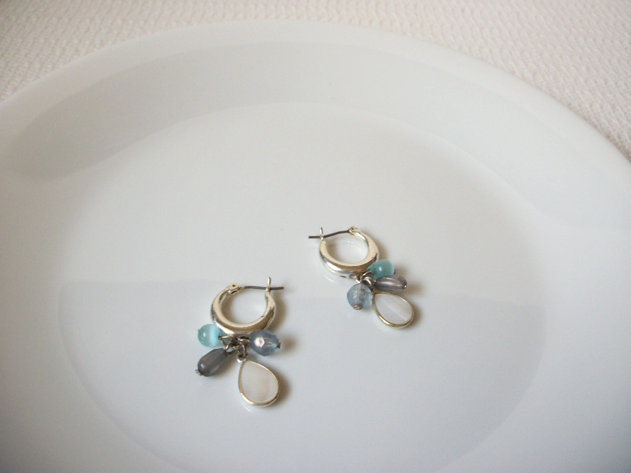 Retro Glass Hoop Earrings 100820