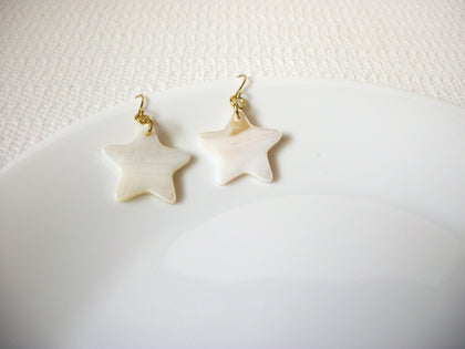 Vintage Mother Of Pearl Star Earrings 100820