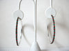 Retro Red Green Rhinestones Hoop Earrings 100820