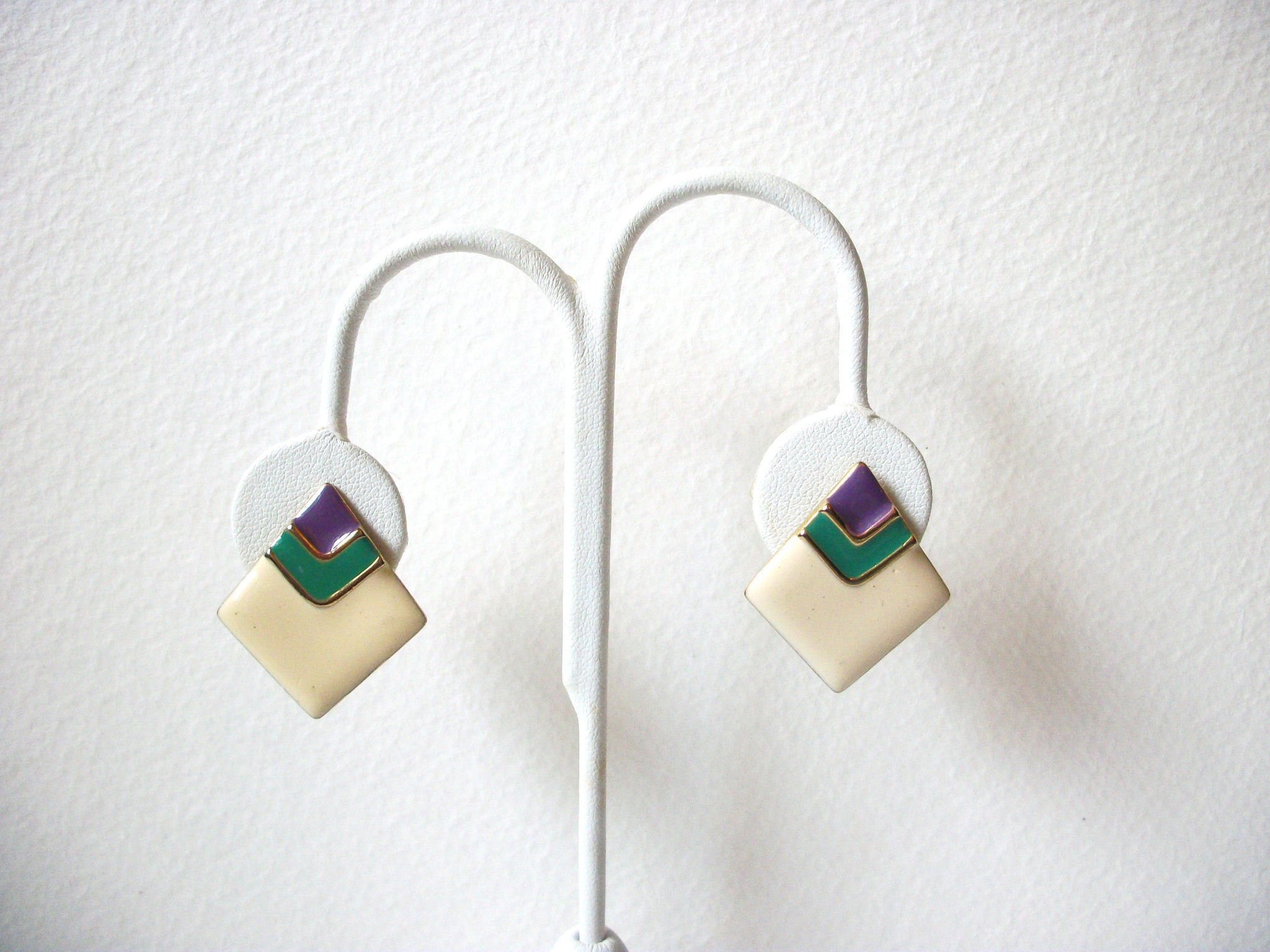 Retro Enameled Earrings 100820