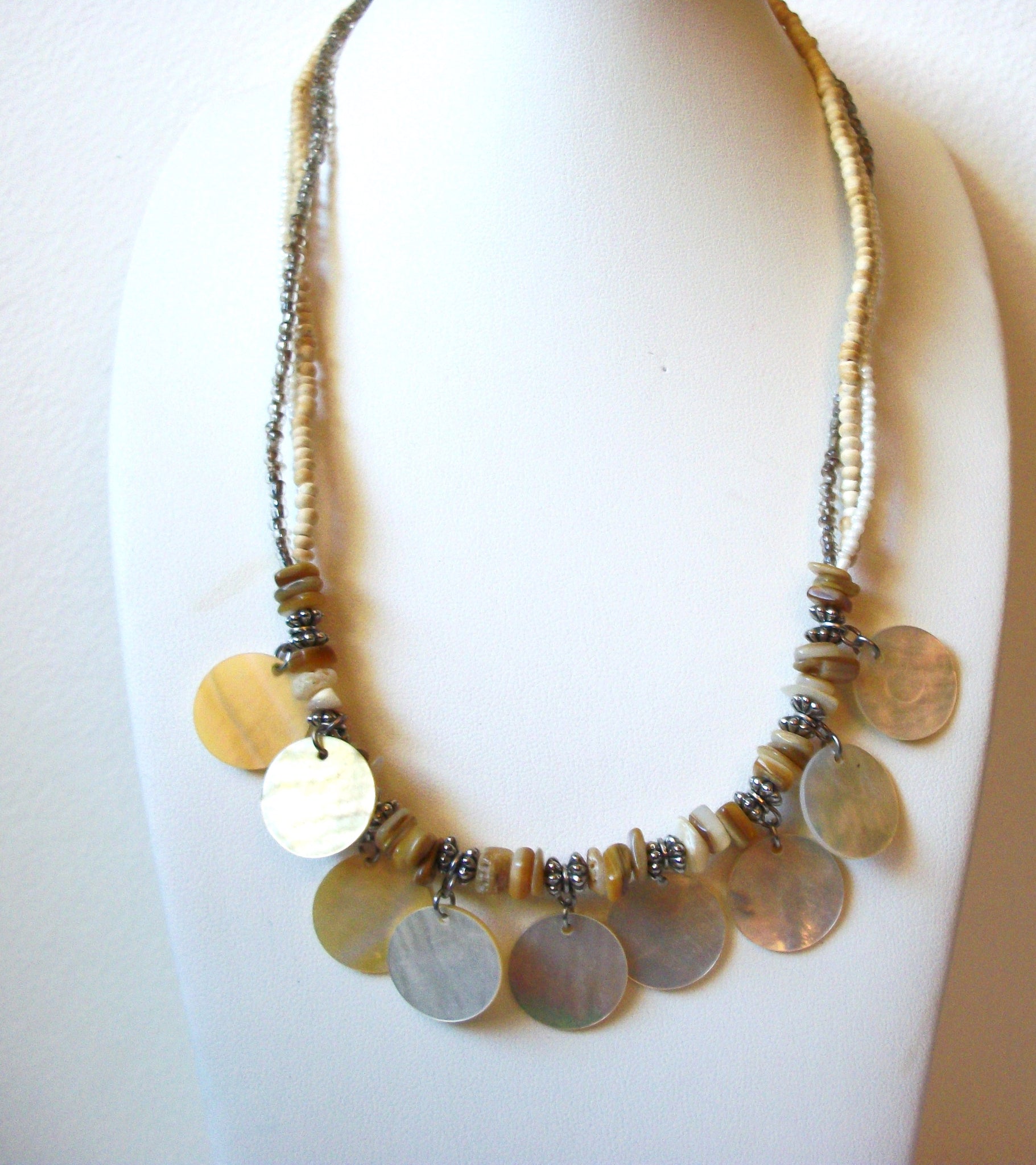 Retro Shell Glass Necklace 100920