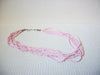 Retro Pink Glass Necklace 100920