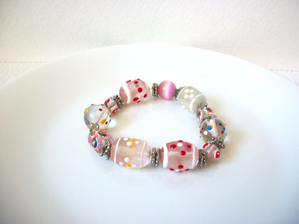 Vintage Moon Glow Glass Bracelet 100820