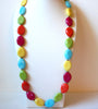 Retro Colorful Lucite Necklace 100920