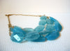 Retro Icy Blue Nugget Necklace 100920