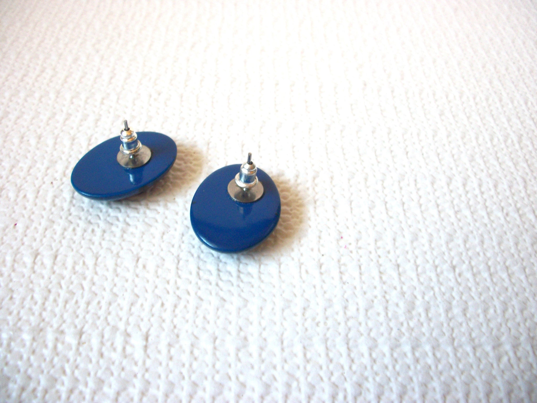 Retro Blue Lucite Earrings 100920