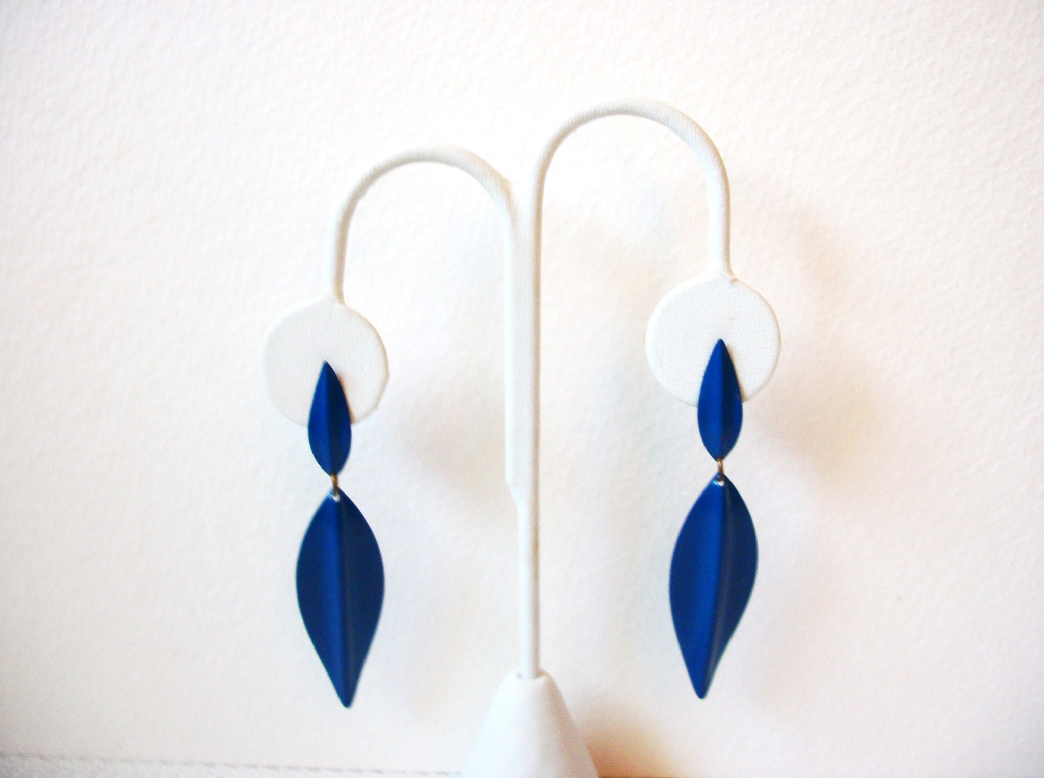 Retro Blue Metal Earrings 100920