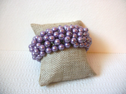 Retro Lavender Faux Pearl Bracelet 100820