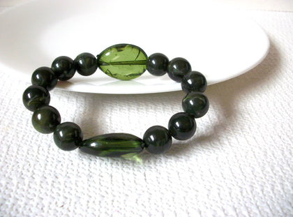Retro Moss Green Lucite Bracelet 101020