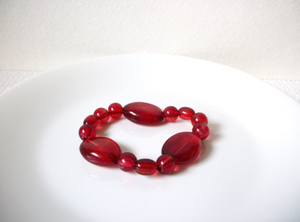 Retro Mulberry Red Lucite Bracelet 101020