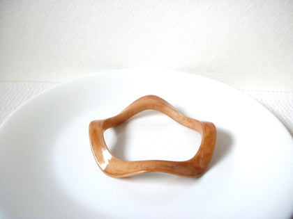 Retro Nude Marbelized Lucite Bangle Bracelet 101020