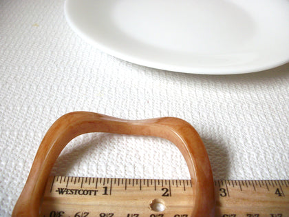 Retro Nude Marbelized Lucite Bangle Bracelet 101020