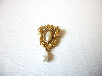 Vintage Gold Toned Baroque Faux Pearl Brooch Pin 9216
