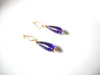 Retro Purple Lucite Dangle Earrings 92816