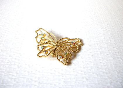Aurora Borelias Gold Toned Butterfly Brooch Pin 91317