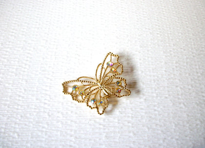 Aurora Borelias Gold Toned Butterfly Brooch Pin 91317