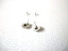 MONET Clear Rhinestone Black Glass Smaller Earrings 91517