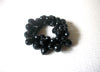 Very Chunky Black Acrylic Stretch Bracelet 93116