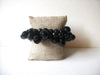 Very Chunky Black Acrylic Stretch Bracelet 93116