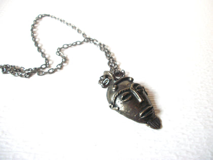 Vintage Figural Face Pendant Necklace 93017