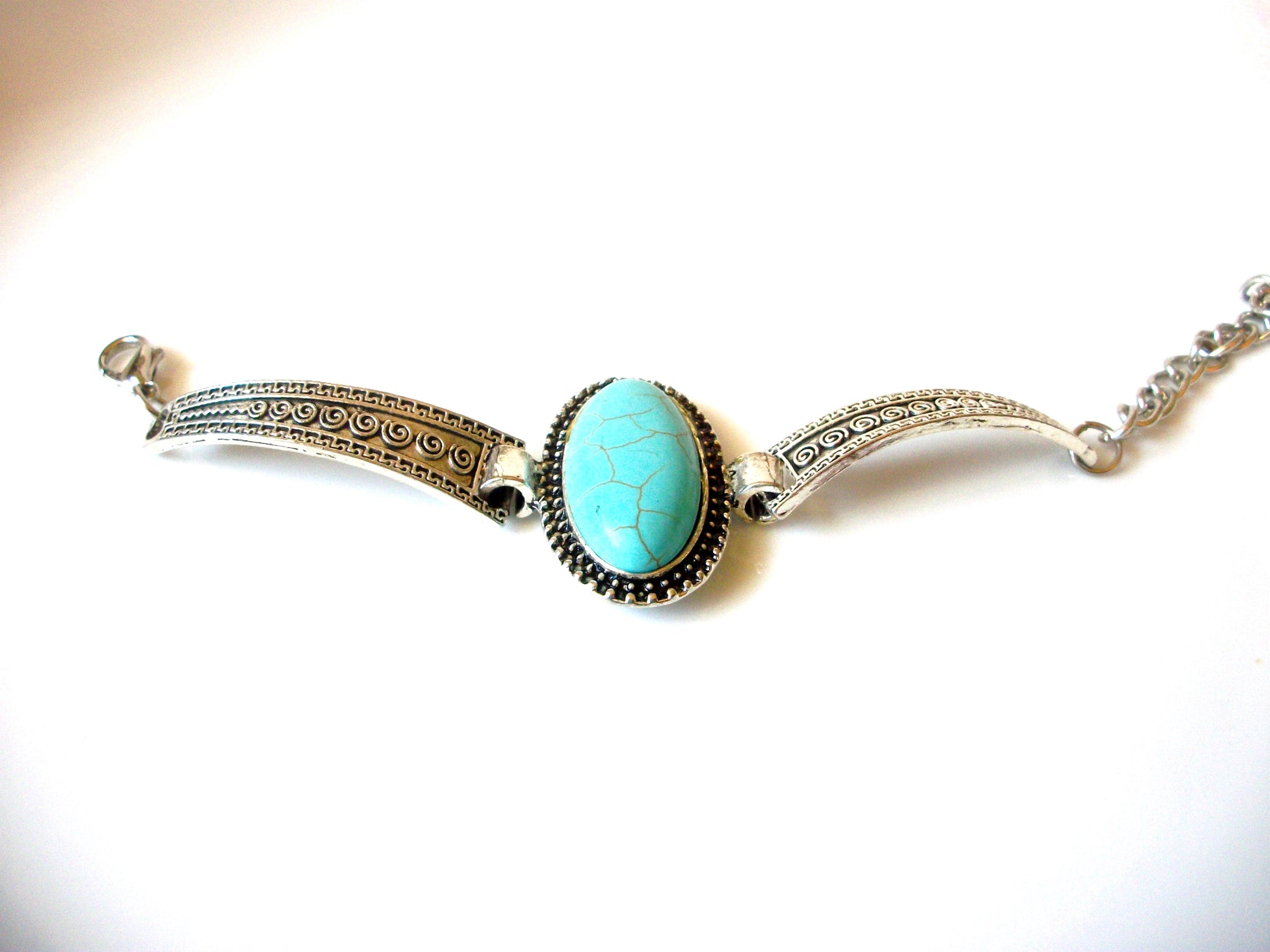 Southwestern Turquoise Stone 8" Bracelet 92017