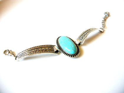 Southwestern Turquoise Stone 8" Bracelet 92017