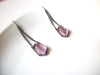 Vintage Long Pale Lilac Dangle Earrings 82217