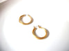 Retro Intertwining Gold Toned Hoop Earrings 81517