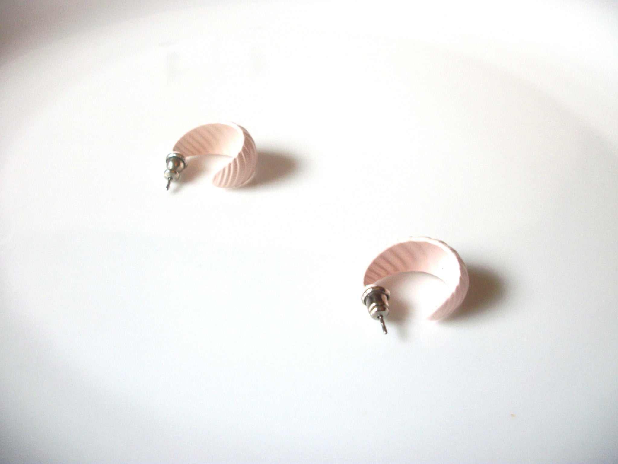 Retro Palest Pastel Pink Small Earrings 80417