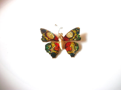 Vintage Colorful Enameled Butterfly Pin 81517