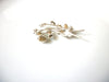 Retro Wedding Floral Faux Pearl White Pale Mint Brooch Pin 92017