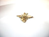 Vintage Black Gray Clear Rhinestone Enameled Butterfly Pin 81517