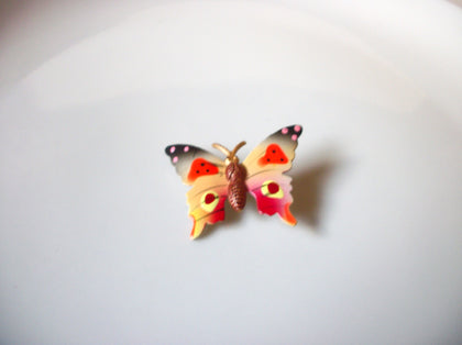 Vintage Colorful Enameled Butterfly Pin 81517