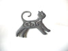 Vintage Pewter Cat Brooch Pin 92117