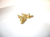 Vintage Black Yellow Gold Enameled Butterfly Pin 81517