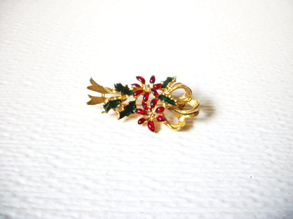 Vintage Rhinestone Christmas Brooch Pin 60116