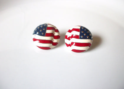 Vintage Enameled Patriot Earrings 92117